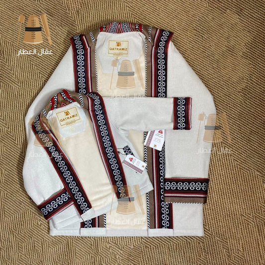 Round Pattern Saddu Coats for Father and Child